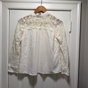 Express Cream Lace Women's Blouse
